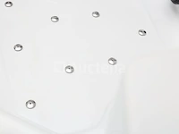 5 persoons outdoor spa 208x208 cm incl. 2 ligbedden - wit bad / mahonie kleur zijkant - afbeelding 10 van  21