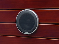 5 persoons outdoor spa 208x208 cm incl. 2 ligbedden - wit bad / mahonie kleur zijkant - afbeelding 3 van  21