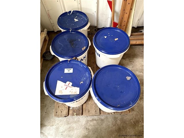 5 potten lijm, get. gludan - afbeelding 1 van  2