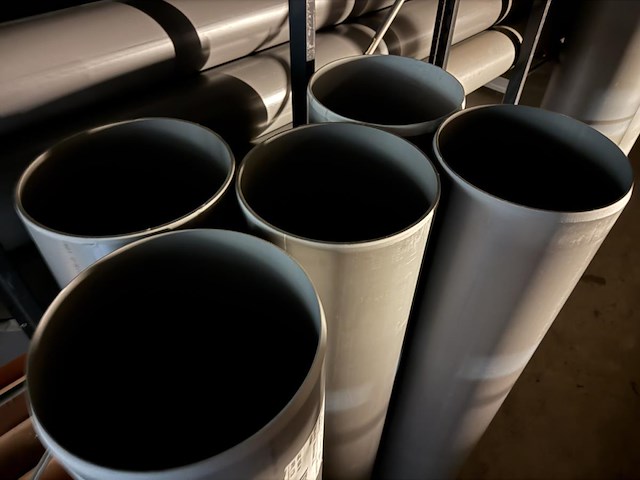 5 pvc afvoerbuizen - grijs - dia 315 - afbeelding 2 van  4