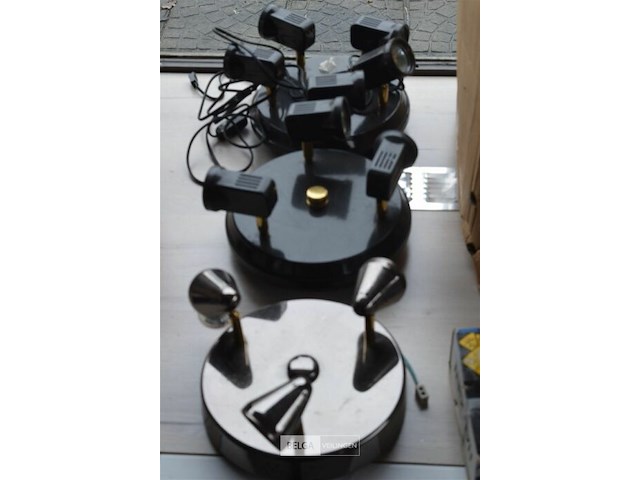 5 retro lampen en partij hallogeen lampenhouders - afbeelding 1 van  6