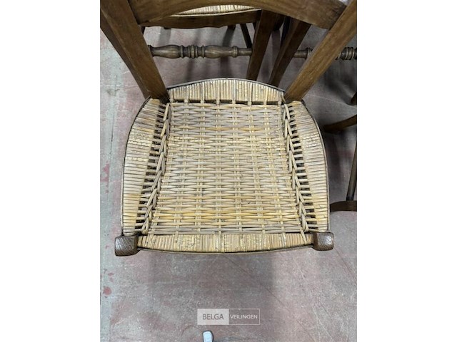 5 rieten stoelen - afbeelding 3 van  4