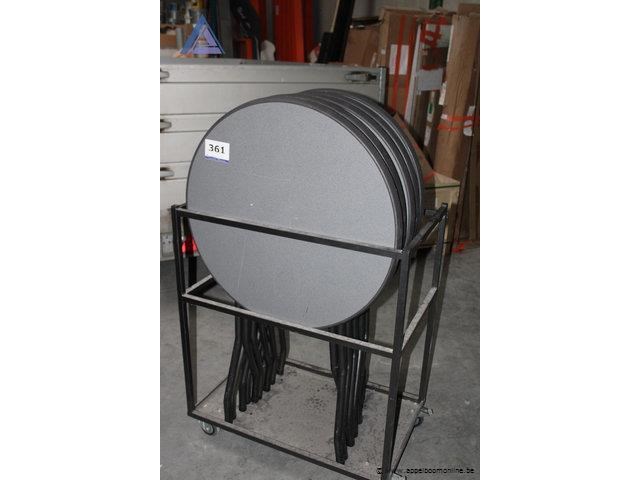 5 statafels in transportkar - afbeelding 1 van  2