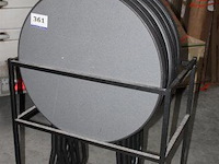 5 statafels in transportkar - afbeelding 1 van  2