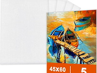 5 stuks blanco canvaspanelen - afbeelding 1 van  3