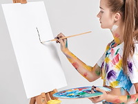 5 stuks blanco canvaspanelen - afbeelding 2 van  3