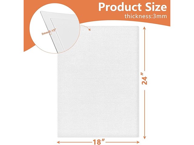 5 stuks blanco canvaspanelen - afbeelding 3 van  3