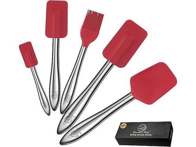 5 stuks siliconen spatelset - afbeelding 1 van  2