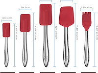 5 stuks siliconen spatelset - afbeelding 2 van  2