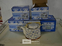 5 theepotjes div kleuren - afbeelding 2 van  2