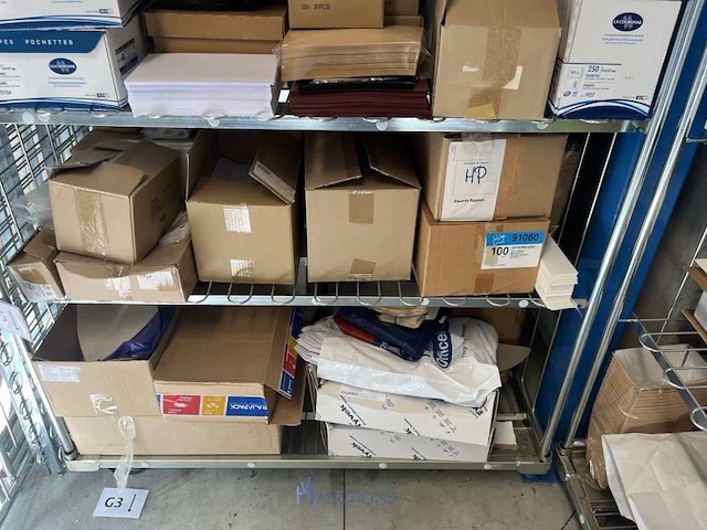 5 verijdbare magazijnkarren met grote partij kantoor benodigdheden - afbeelding 15 van  39