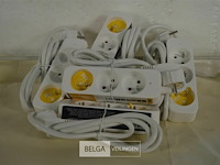 5 verlengkabels met 3-delige stekkerdoos 1,4m lang - afbeelding 1 van  2