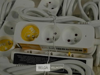 5 verlengkabels met 3-delige stekkerdoos 1,4m lang - afbeelding 2 van  2