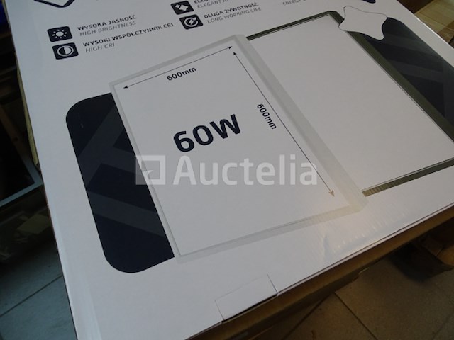 5 witte led vierkante plafondlampen 60 x 60 cm - afbeelding 5 van  7