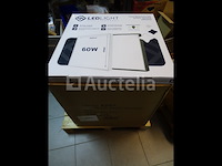 5 witte led vierkante plafondlampen 60 x 60 cm