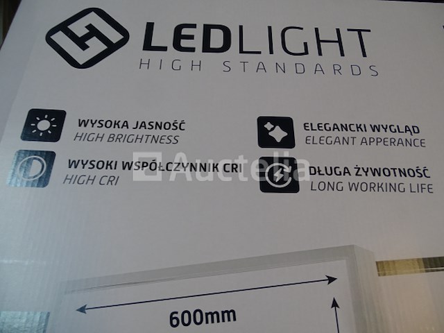 5 witte led vierkante plafondlampen 60 x 60 cm - afbeelding 5 van  7