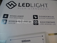 5 witte led vierkante plafondlampen 60 x 60 cm - afbeelding 5 van  7