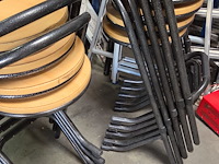 5 x barkruk houten zit - afbeelding 3 van  3