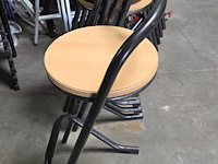 5 x barkruk houten zit