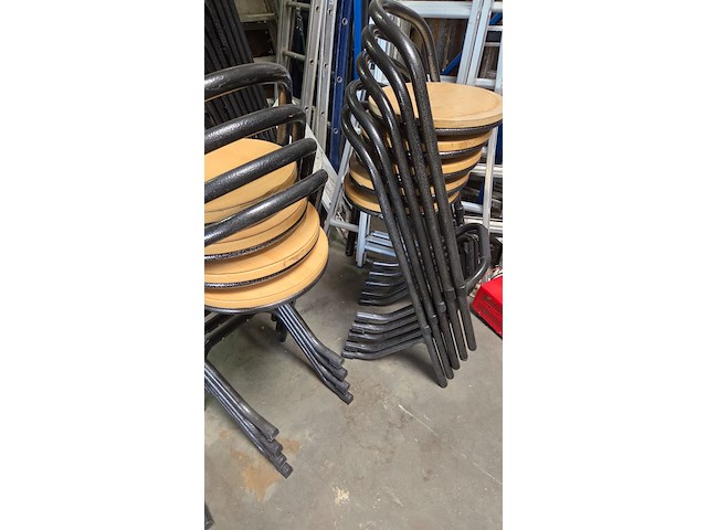 5 x barkruk houten zit - afbeelding 2 van  2