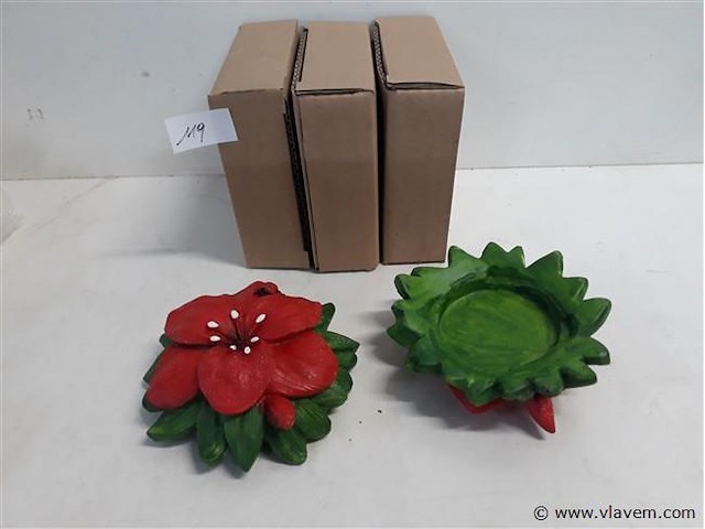 5 x bloem uit polyester - afbeelding 2 van  2