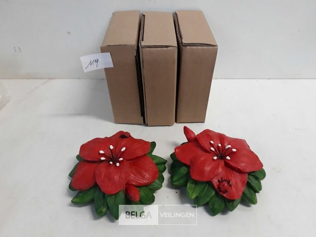 5 x bloem uit polyester - afbeelding 1 van  3