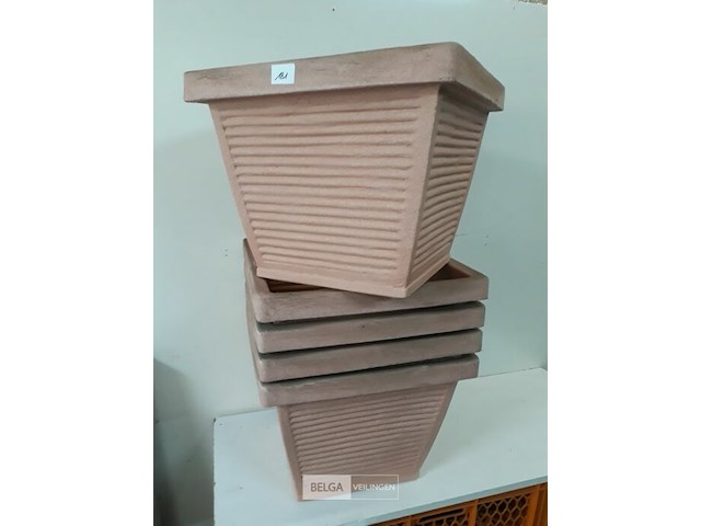 5 x bloembak pvc 40x40 h32 cm - afbeelding 3 van  3
