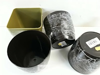 5 x bloempot pvc 13 cm 2 assorti - afbeelding 3 van  3