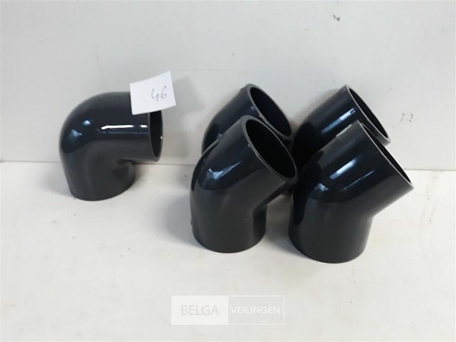 5 x bocht 50 mm drukleiding lijmverbinding - afbeelding 1 van  3