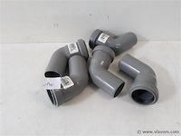 5 x bocht 67° 50 mm pvc dichting grijs - afbeelding 1 van  2