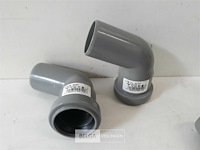 5 x bocht 67° 50 mm pvc dichting grijs - afbeelding 3 van  3