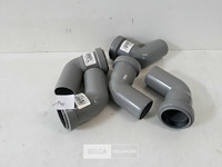 5 x bocht 67° 50 mm pvc dichting grijs - afbeelding 2 van  3