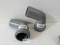 5 x bocht 67° 50 mm pvc dichting grijs - afbeelding 3 van  3