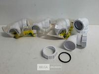 5 x bocht 90° 50 mm pvc dichting wit - afbeelding 2 van  3