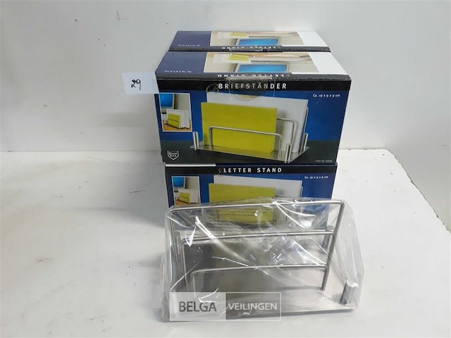 5 x brievenhouder inox - afbeelding 2 van  3