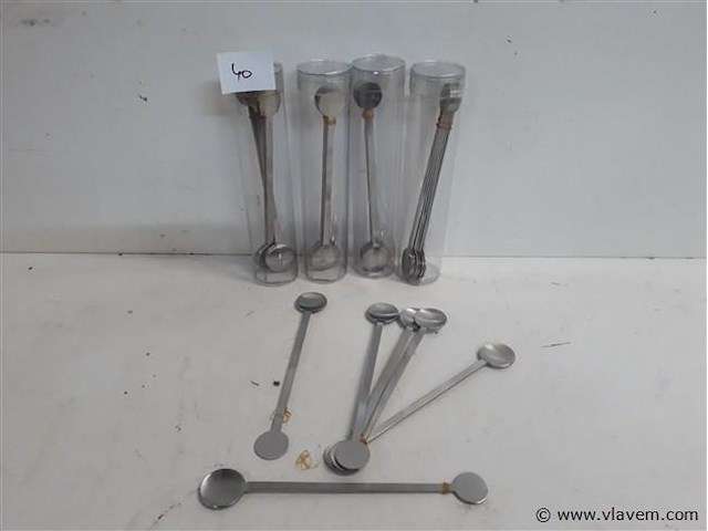 5 x coctail roerlepel 6 stuks - afbeelding 1 van  2