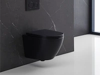 5 x design hangtoilet tornado mat zwart - gesloten onderbodem