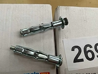 5 x dozen metalen hollewandplug; hollewandplug met schroefhaak - afbeelding 3 van  5