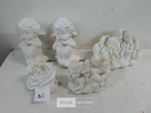 5 x engelen mix polyester 6-15 cm - afbeelding 2 van  3