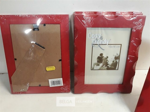 5 x fotokader 13x18 cm rood - afbeelding 3 van  3