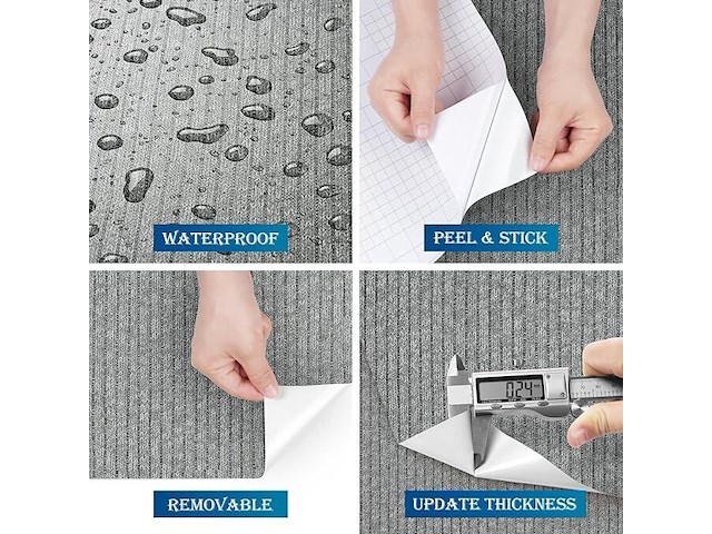 5 x funstick grijs behang (zelfklevend) - afbeelding 7 van  8