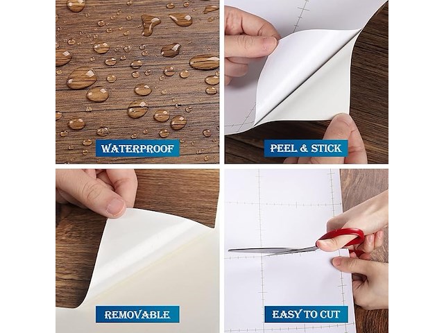 5 x funstick houten behang (zelfklevend) - afbeelding 5 van  5