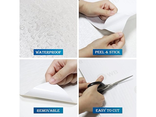 5 x funstick wit behang (zelfklevend) - afbeelding 2 van  4