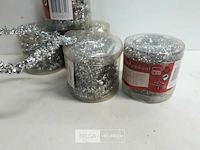 5 x guirlande zilver glitter 5m - afbeelding 3 van  3