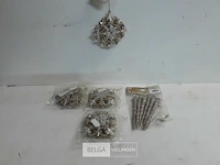 5 x hangdeco pvc goud 4 x sneeuwvlok + 1 x ijspegel