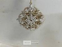 5 x hangdeco pvc goud 4 x sneeuwvlok + 1 x ijspegel - afbeelding 3 van  3