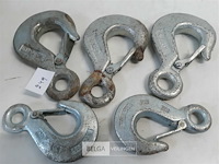 5 x hijshaken verzinkt met klep 2x500 kg + 3x1000kg - afbeelding 3 van  3