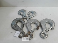 5 x hijshaken verzinkt met klep 2x500 kg + 3x1000kg - afbeelding 1 van  3