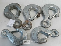 5 x hijshaken verzinkt met klep 2x500 kg + 3x1000kg - afbeelding 3 van  3