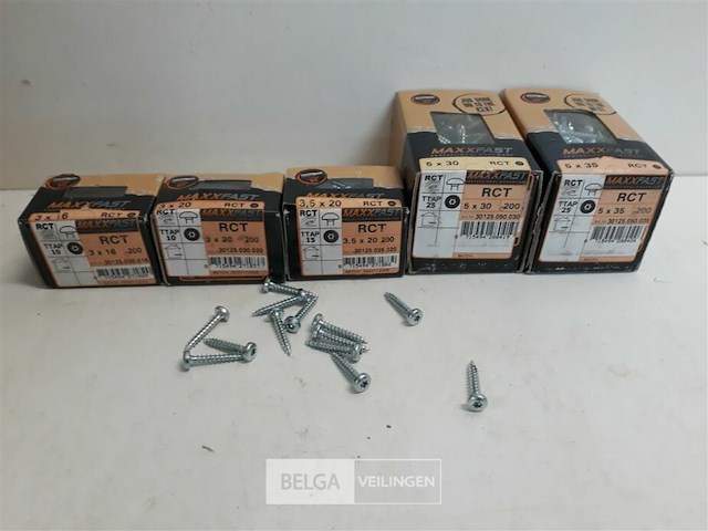 5 x houtschroeven wit verzinkt mix 200 stuks - afbeelding 2 van  3